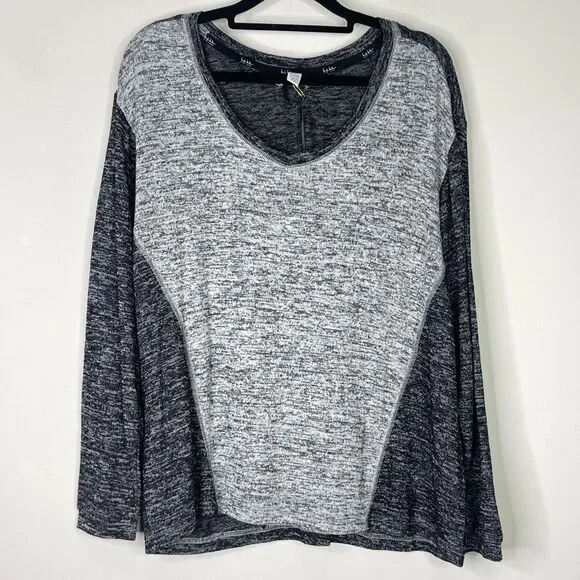 New Nicole Miller Knit V-Neck Color Block Top Women's Size Medium - Picture 6 of 7